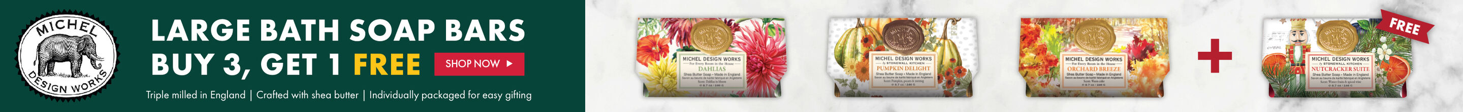 Large Bath Soap Bars - Buy 3, Get 1 FREE - Shop Now