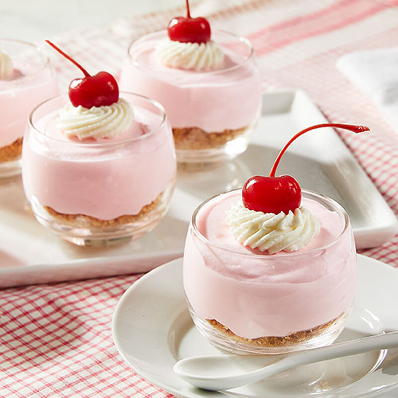 No-Bake Cherry Vanilla Cheesecakes